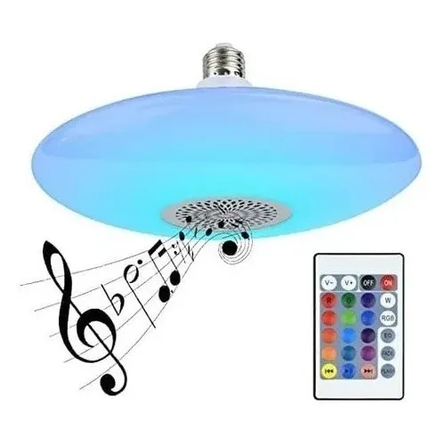 Foco Led Parlante Ufo Bluetooth Rgb + Control Yohad 48w