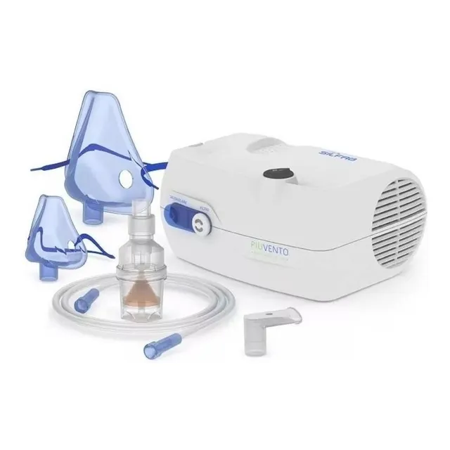 Nebulizador A Pistón Silfab Con Aspirador Nasal N26 Piuvento