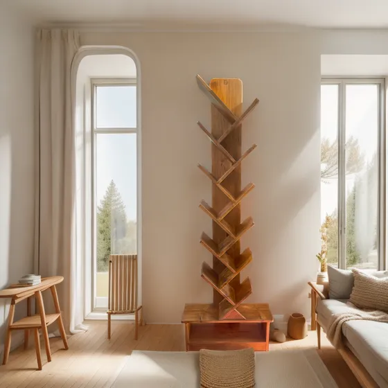 Librero Tipo Árbol De Madera Extra Grande