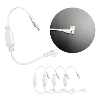 Kit 5 Conector Para Mangueira Fita Led Neon Cob 2835 Bivolt Kit 5 Conector Para Mangueira Fita Led Neon Cob 2835 Bivolt