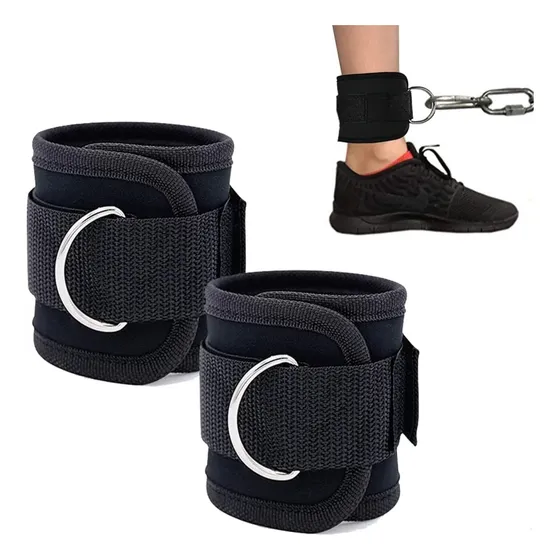 Tobillera Neoprene C/ Hebilla Para Gym Maquina Polea Gluteos