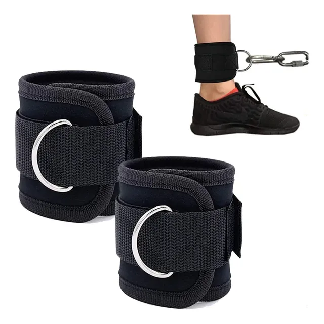 Tobillera Neoprene C/ Hebilla Para Gym Maquina Polea Gluteos