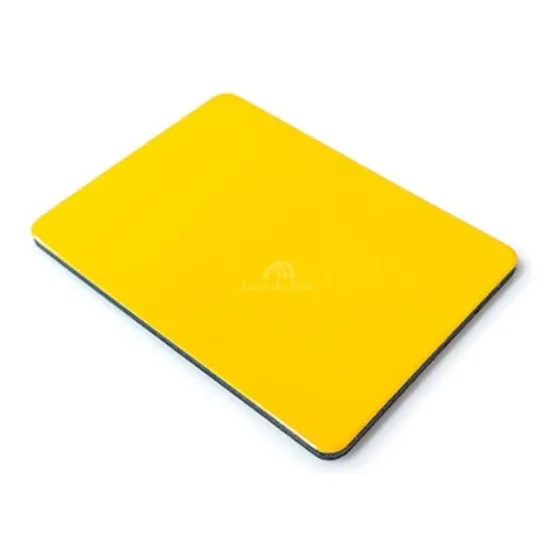 Chapa De Acm Amarelo Brilho 3mm 122x500cm Placa Uso Externo