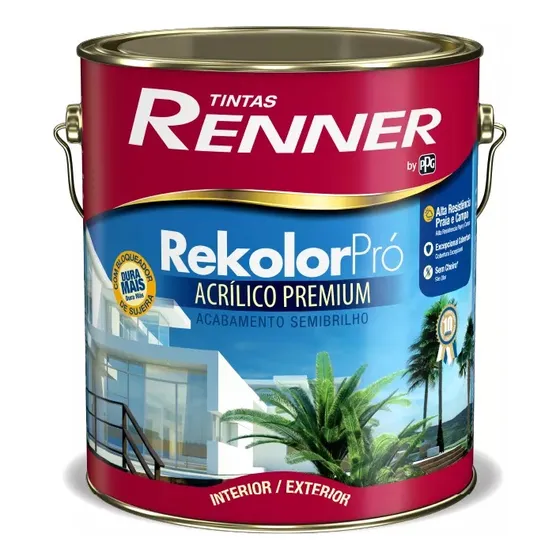Pintura Interior Exterior Rekolor Pro Semibrillo Renner 3,6l
