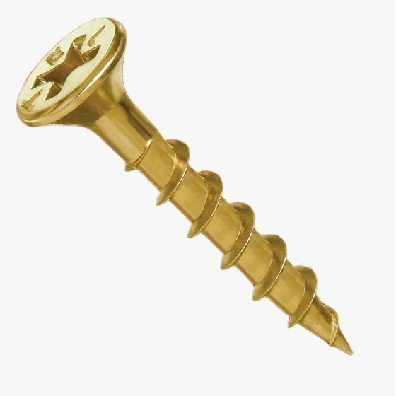 Tornillo Autoperforante Tel Madera 10x3 Dorado - 100 U