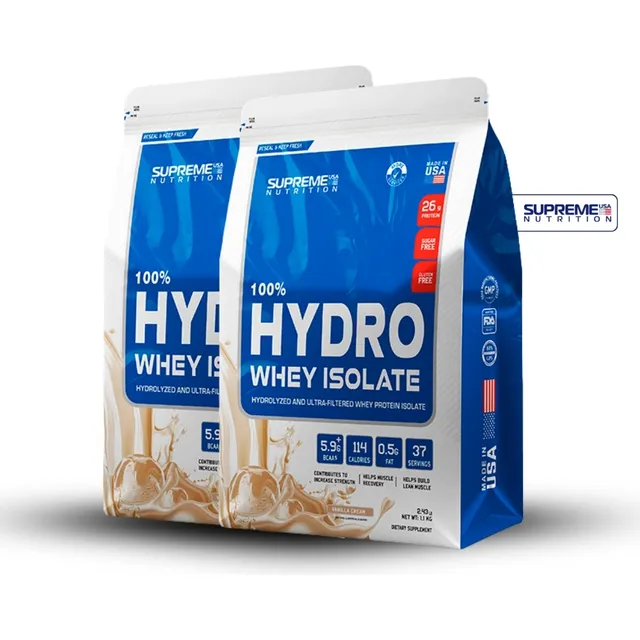 Hydro Whey Isolate Vainilla 2.43lb Pack X2 Vainilla