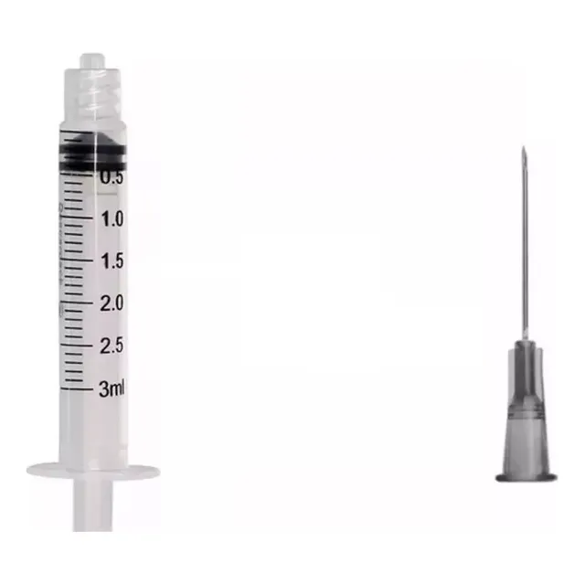 Kit Seringa 3ml Luer Lock C/100 + Agulha 25x7 C/100 - Full