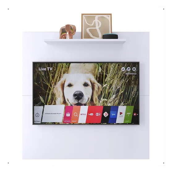 Painel Suspenso Multiuso Sala Quarto Recepção Tv 32 Simples Cor Branco
