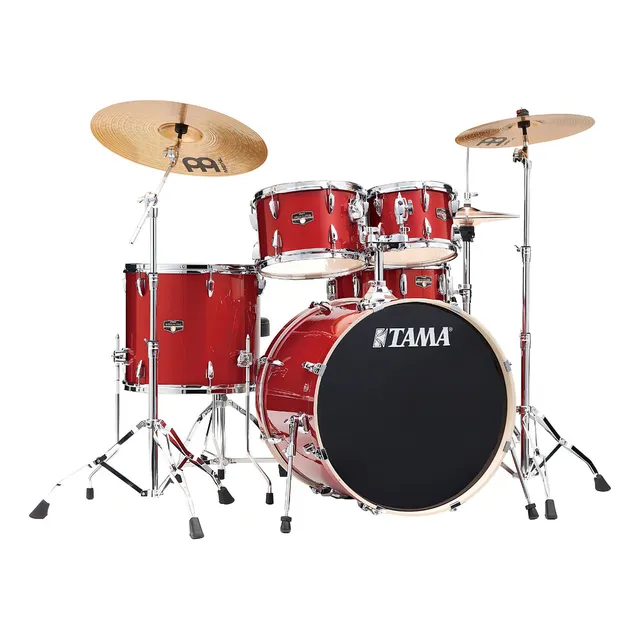 Batería Tama Imperialstar IP52H6WBRM Burnt Red Mist Bumbo 22, color rojo No incluye platillos