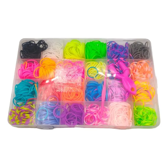 Kit De Pulseras Gomitas Bandas Elásticas Rainbow Loom X 650u