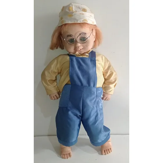 Boneco Antigo Cascatinha Original Atma + Óculos Chapéu Roupa