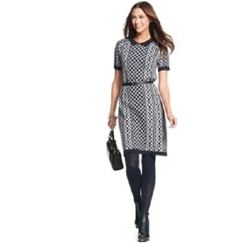 Vestido Jersey Gráfico Multi Tamaño Tommy Hilfiger L/g