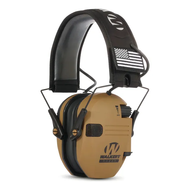 Elite Walkers abafador de ruído eletrônico razor patriot series cor desert sem case