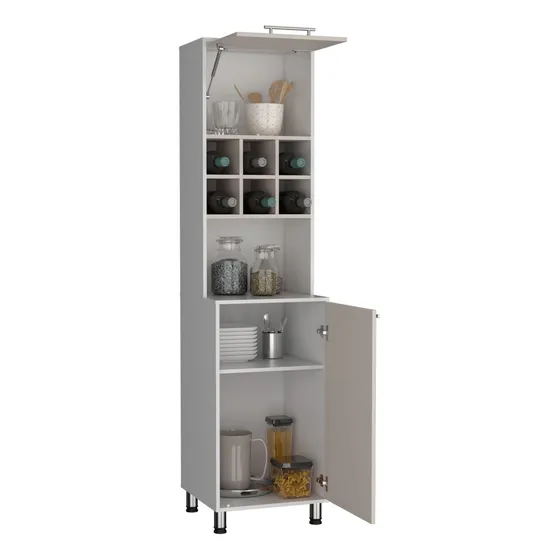 Mueble Alacena Attica Rta 204x50x49 Rta Color Blanco Capri