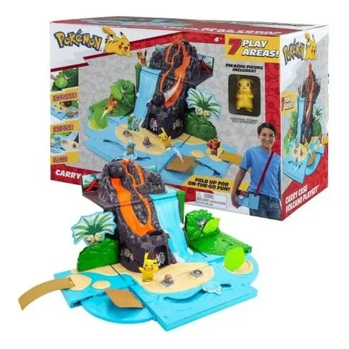 Conjunto de brinquedos Pokémon Carry Case Volcano