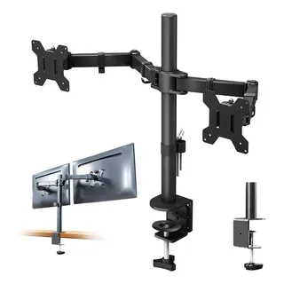 Suporte Articulado Para 2 Monitores 17 A 32 Com Base Morsa Suporte Articulado Para 2 Monitores 17 A 32 Com Base Morsa