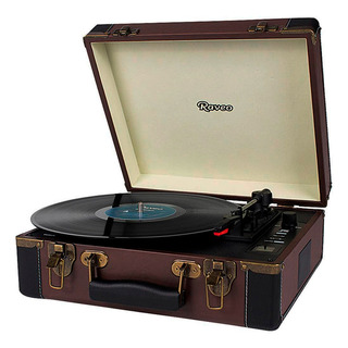 Vitrola Toca-discos Raveo Volare Bivolt Cor Marrom Usb Vitrola Toca-discos Raveo Volare Bivolt Cor Marrom Usb