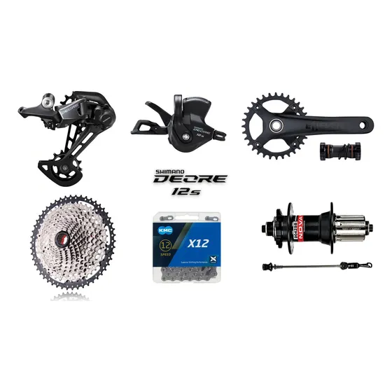 Kit Transmision 12v Novatec Kmc Shimano Deore M6100 1x12