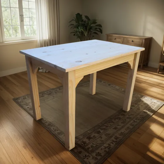 Mesa De Comedor Cocina En Madera Maciza Natural. Tienda Max