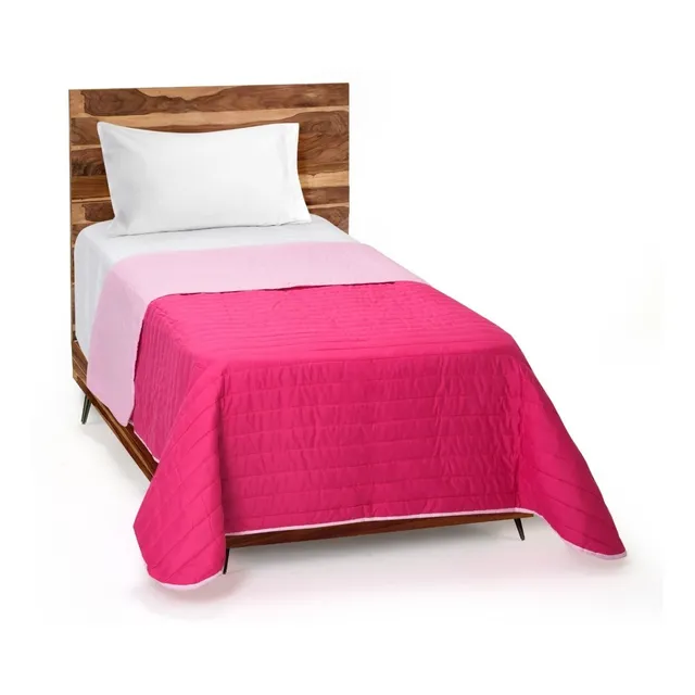 Cover Cubrecama Linea Colors Verano Reversible Liso 1 1/2 Pz