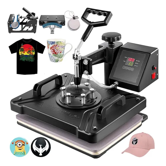 Vevor Máquina De Prensado Térmico, 12 X 15 Pulgadas, 5 En...
