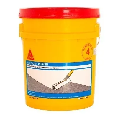 Manto Elastico Acril Techo Hogar 3 Rojo Cuñete 20kg Sika