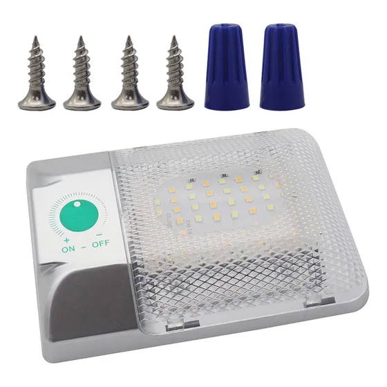 Luz De Techo Led 1600lm 12 Voltios Para Caravanas Luz Única
