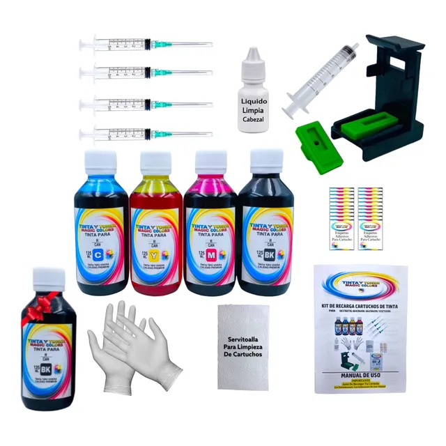 Kit Recarga Tinta Para Cartucho Hp 667, 2374,2375,2775,2800