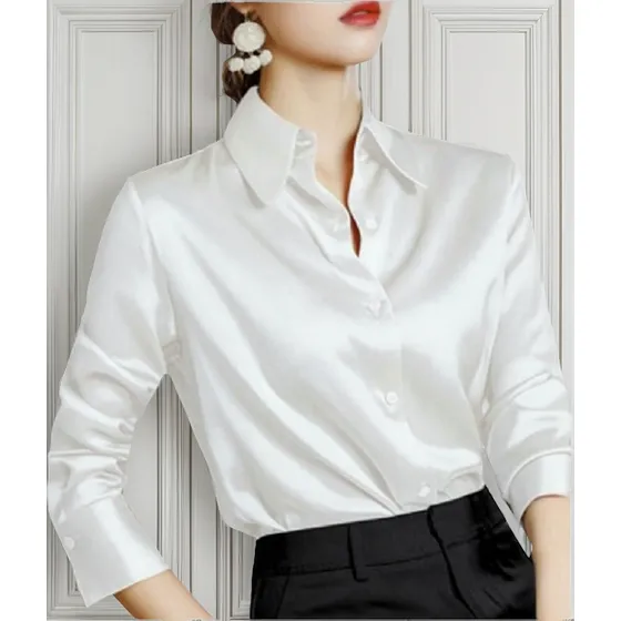 Blusa Elegante De Satín