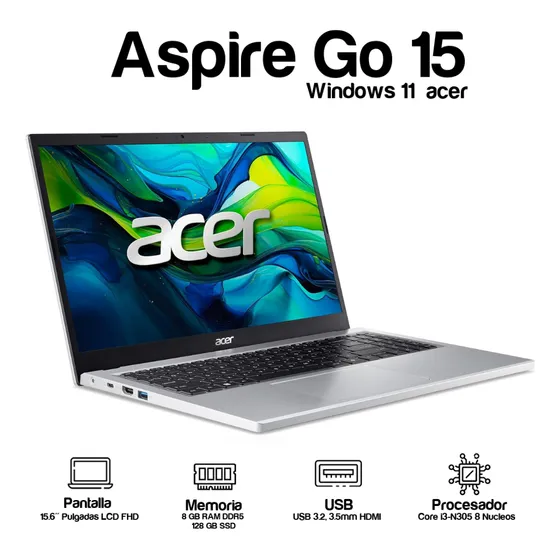 Laptop Acer Aspire Go 15 8/128 Gb