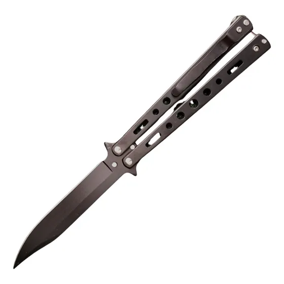 Navaja Cuchillo Mariposa Tipo Balisong De Metal Con Filo