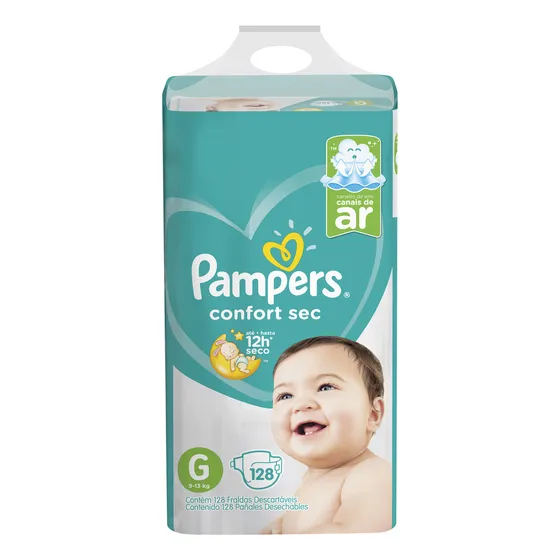 Pañal Pampers Confort Sec Talle G 128 Un.