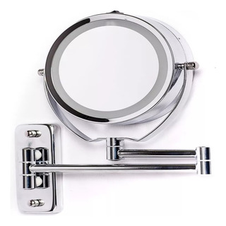 Espelho Aumento 5x Iluminado Articulado Led Parede Maquiagem Espelho Aumento 5x Iluminado Articulado Led Parede Maquiagem