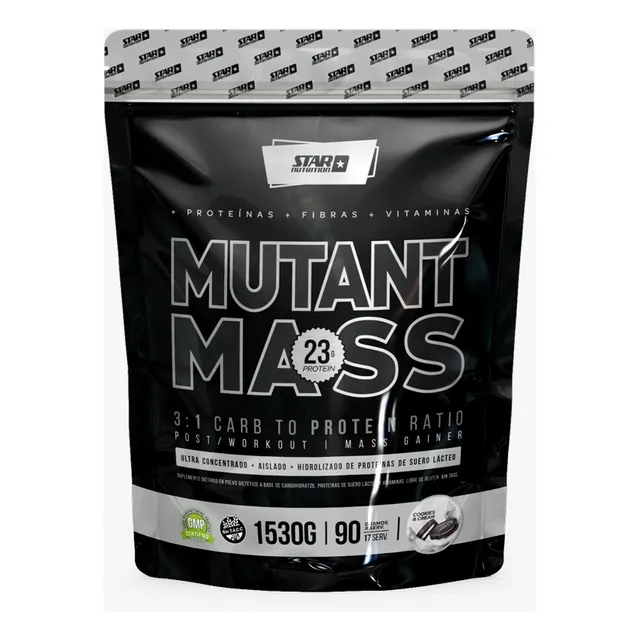 Mutant Mass Star Nutrition 1,5 Kg Ganador De Masa Muscular Sabor Cookies