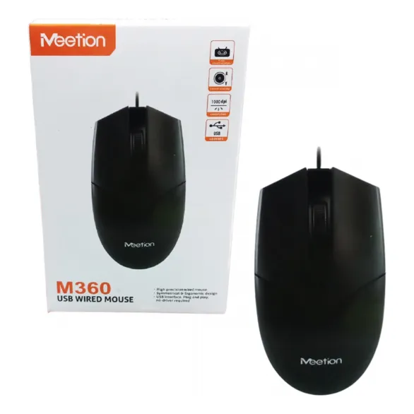 Mouse Meetion Usb M360 Negro