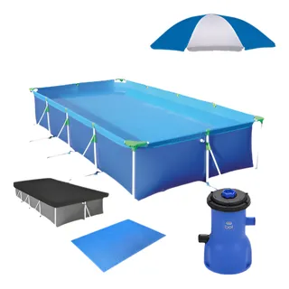 Kit Piscina Mor 6200l + Bomba 220v+ Guarda Sol 1,50m+ Capa Kit Piscina Mor 6200l + Bomba 220v+ Guarda Sol 1,50m+ Capa