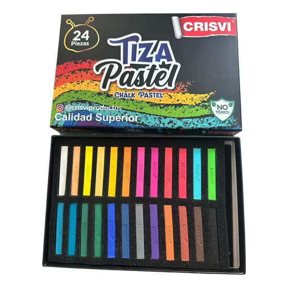 Tizas Pasteles Crisvi. 24 Unidades