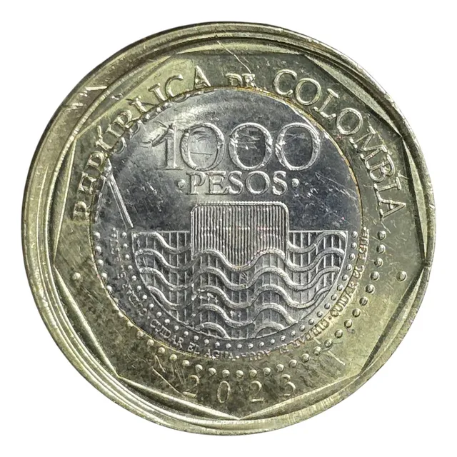 Moneda $1000 Pesos Colombianos Desplazamiento Error Cachuc