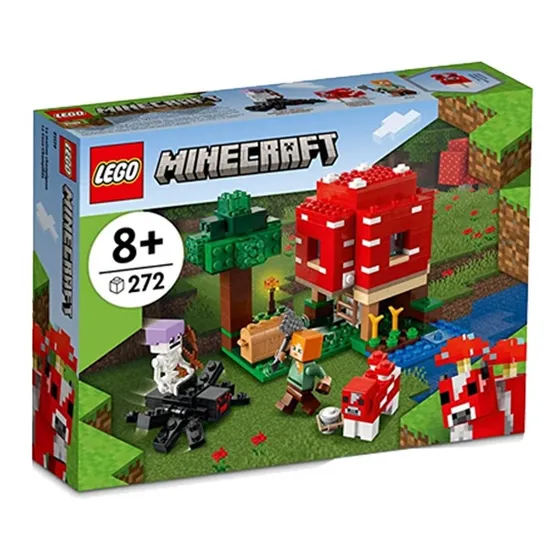 Minecraft Lego 21179 The Mushroom House 272 Pzs
