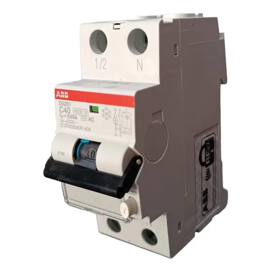 Interruptor Conmutador Abb Ds201 C40 Ac30 Disyuntor L+n 230v