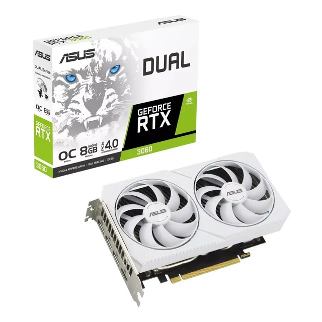 Tarjeta De Video Asus Geforce Rtx 3060 Dual Oc 8gb White Dp