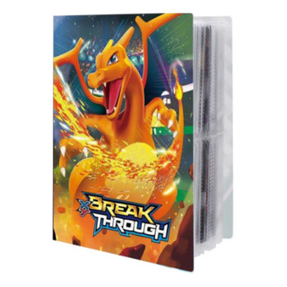 Álbum Pasta Fichário Pokemon Break Throug 30 Folhas 4 Bolsos Álbum Pasta Fichário Pokemon Break Throug 30 Folhas 4 Bolsos