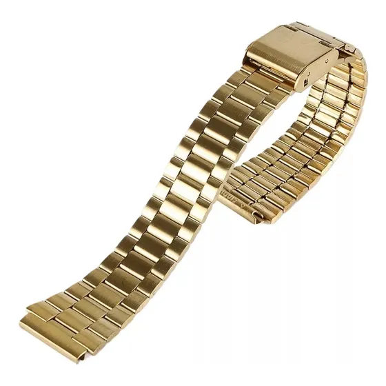 Correa De Reloj For Casio A158w/f91w/ae1200 Color Dorado