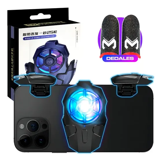 Gatillos Para Celular Memo AK03 Con Cooler Electromagnético Y Dedales Gamer | Cuotas sin interés