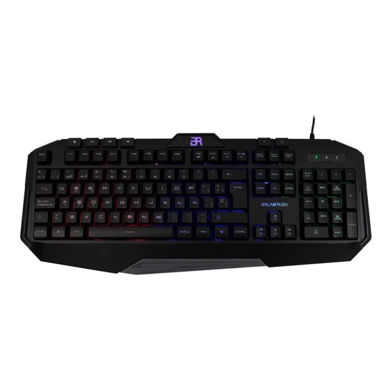 Teclado Gamer Balam Rush Gunfire Rgb Español Br-929639 Color del teclado Negro