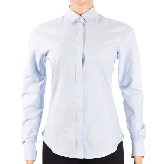 Camisa Vestir Formal Oxford Dama Celeste - Mundo Trabajo