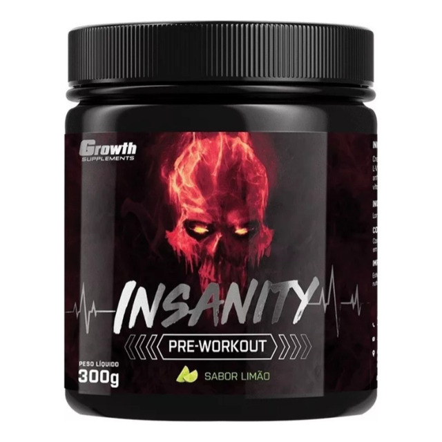 Growth Supplements Pré Treino Insanity 300g Growth Supplements Pré Treino Insanity 300g
