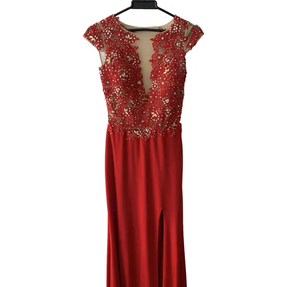 Vestido De Fiesta Rojo/importado Usa, T.xs.