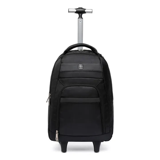 Mochila Rodinhas Executiva Espaçosa Reforçada Grande Preto
