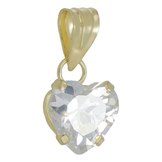 Dije De Oro Solido De Corazon Con Zirconia De Corazon Dije De Oro Solido De Corazon Con Zirconia De Corazon